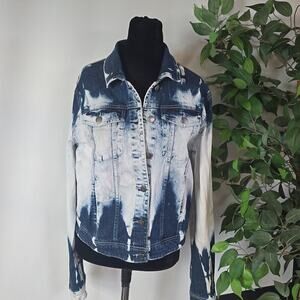 AFRM Blue and White Denim Jacket